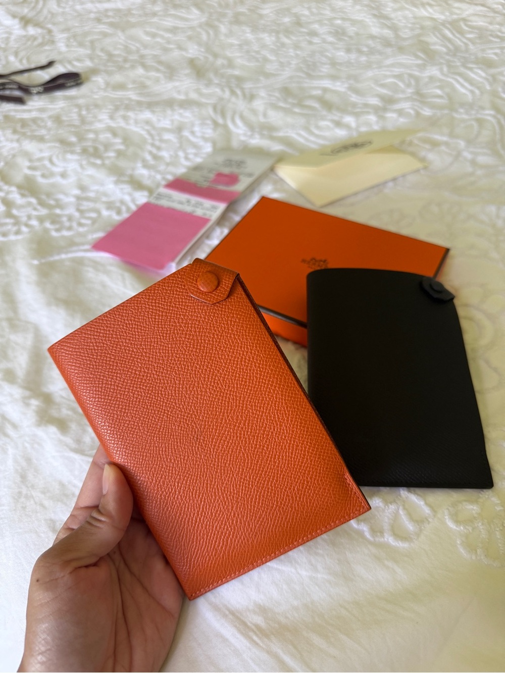 Authentic NWT Hermès Black Epsom Leather Tarmac Passport Holder - Picture 6 of 8